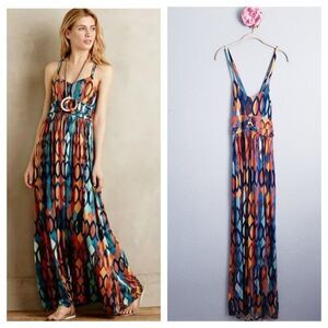 Anthropologie Maeve Noetzie Bohemian Geometric Maxi Dress